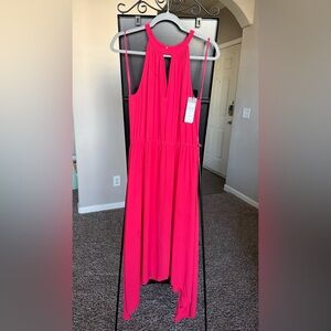 BCBGMaxAzria Vibrant Pink High Low Dress